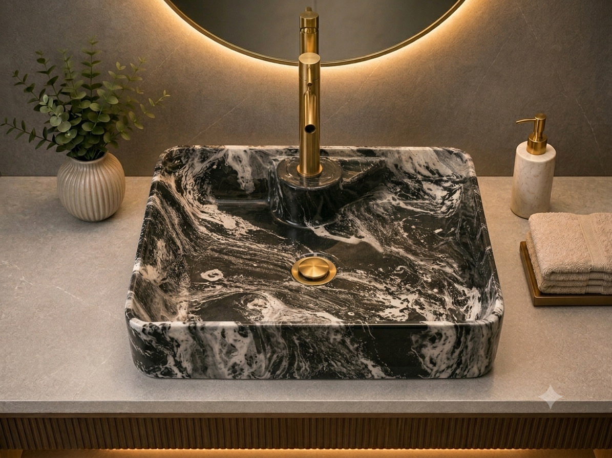 Monochrome Swirl Basin Imported