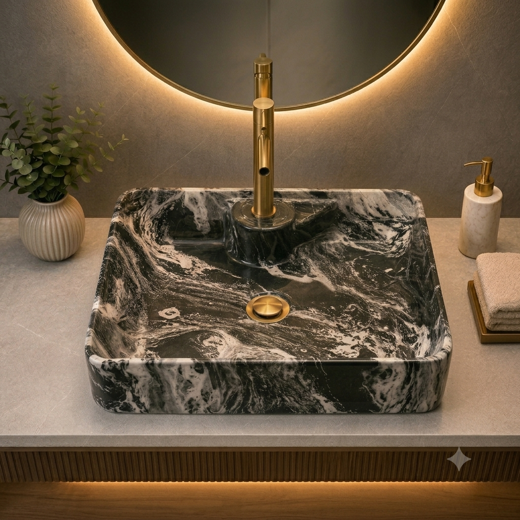 Monochrome Swirl Basin Imported