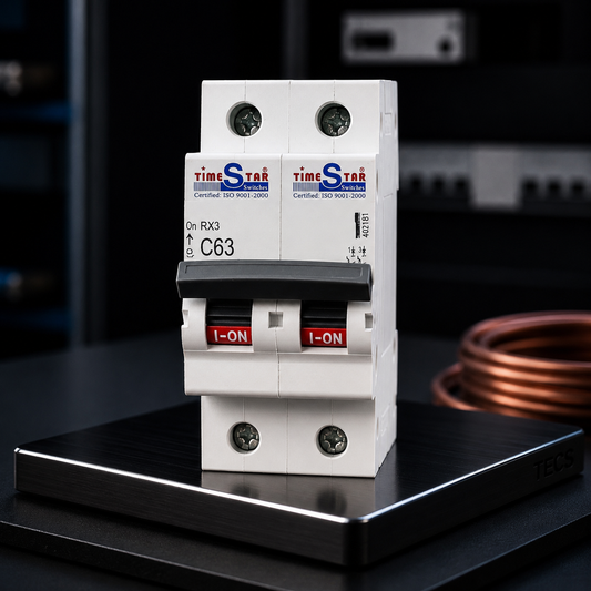Timestar 2P 32A 63A AC MCB Circuit Breaker 230/400V