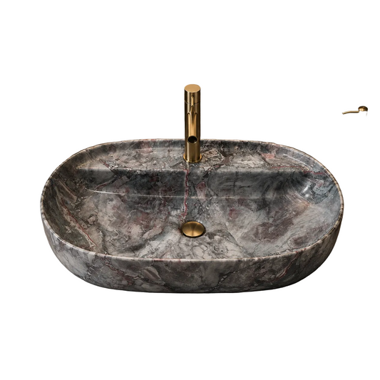 Rustic Jasper Marble Basin Imported