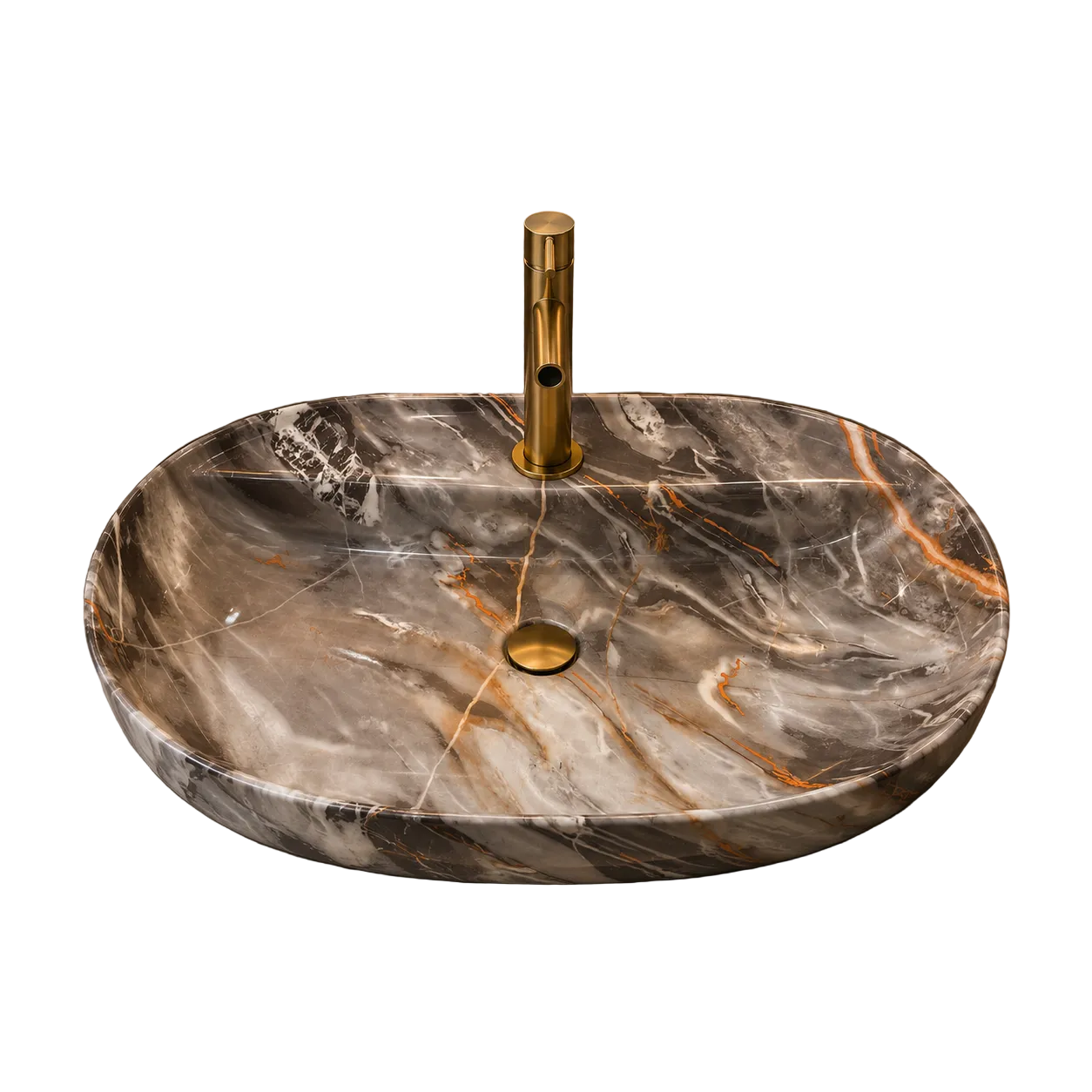 Smoky Marble Tabletop Basin Imported