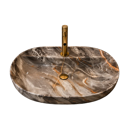 Smoky Marble Tabletop Basin Imported