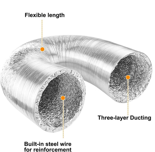 Exhaust Aluminum Flexible Pipe 4 In
