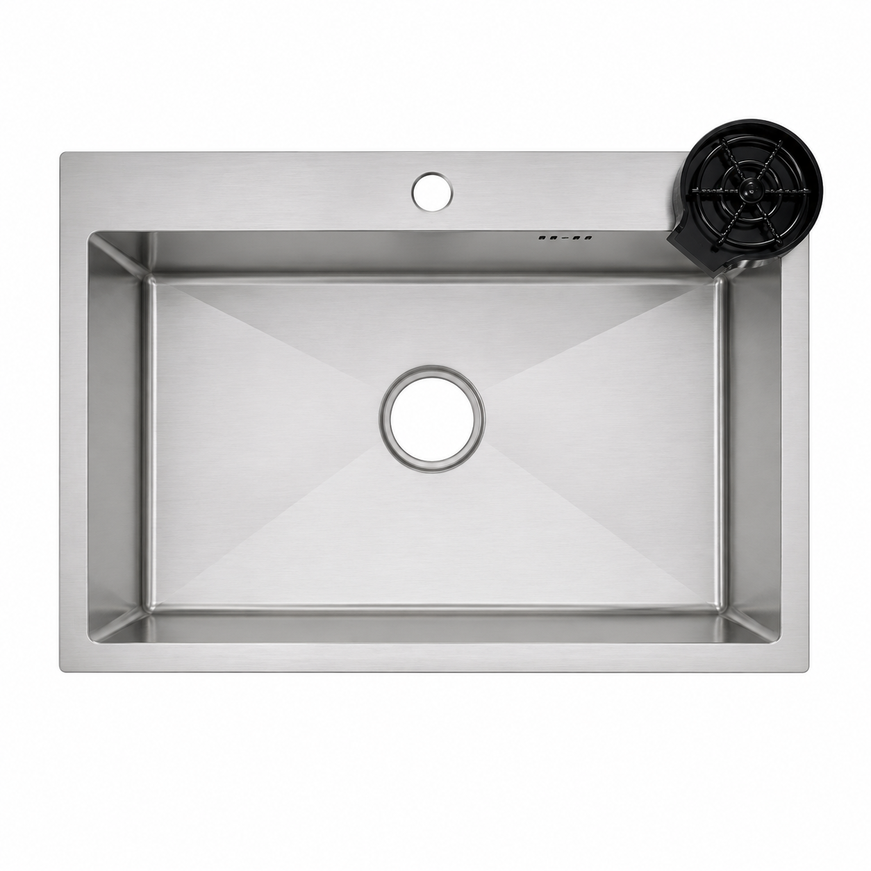 Single Bowl Sink with Glass Rinser