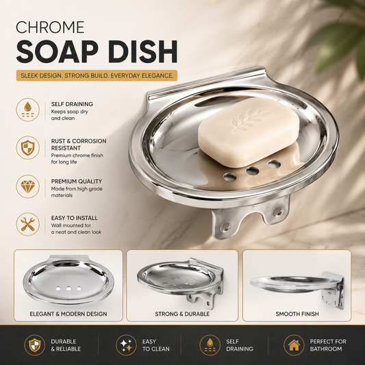 Wall-Mounted Oval Soap Dish