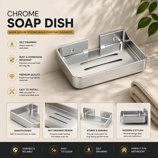 SILVER ALUMINUM SOAP DISH