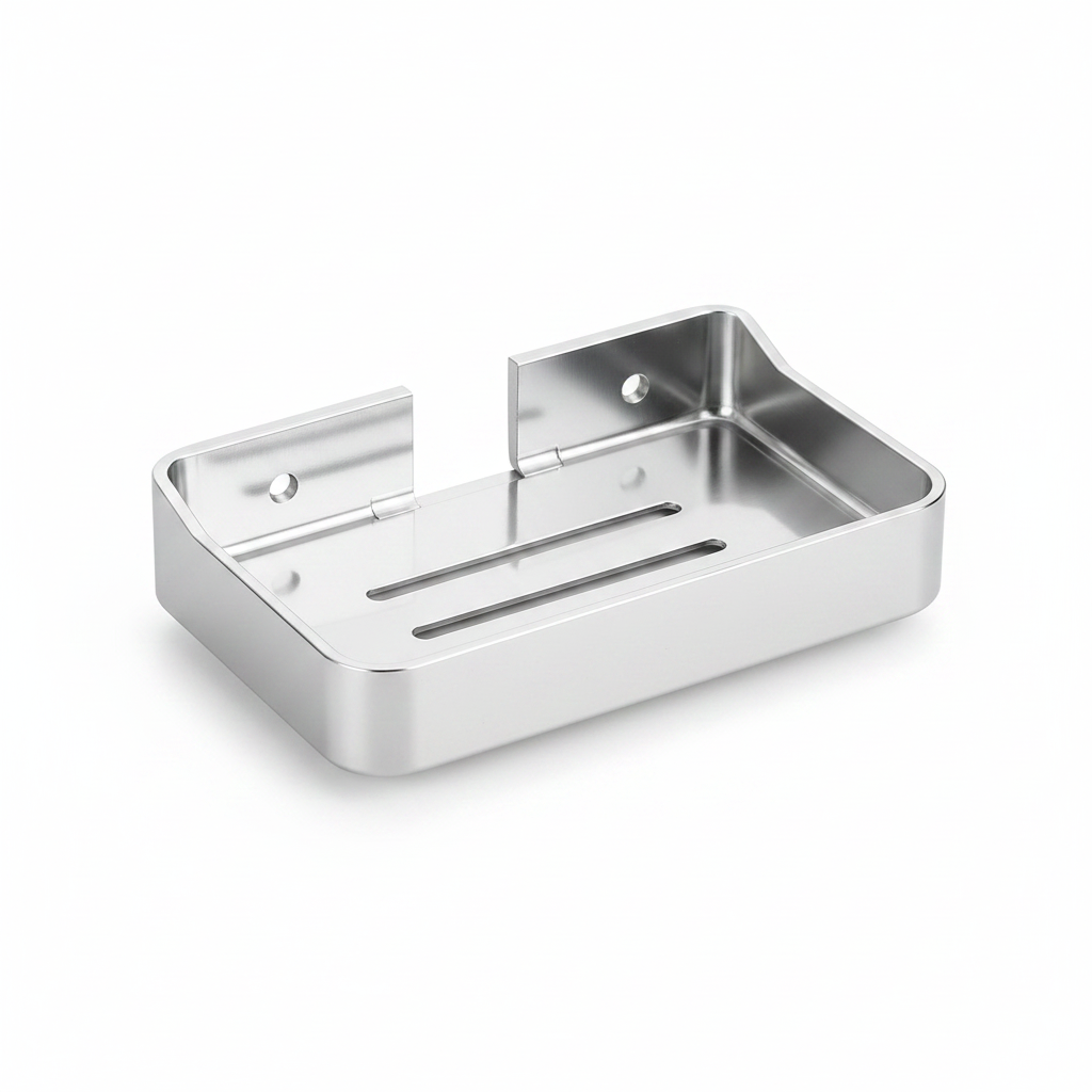 SILVER ALUMINUM SOAP DISH