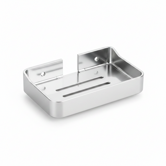 SILVER ALUMINUM SOAP DISH