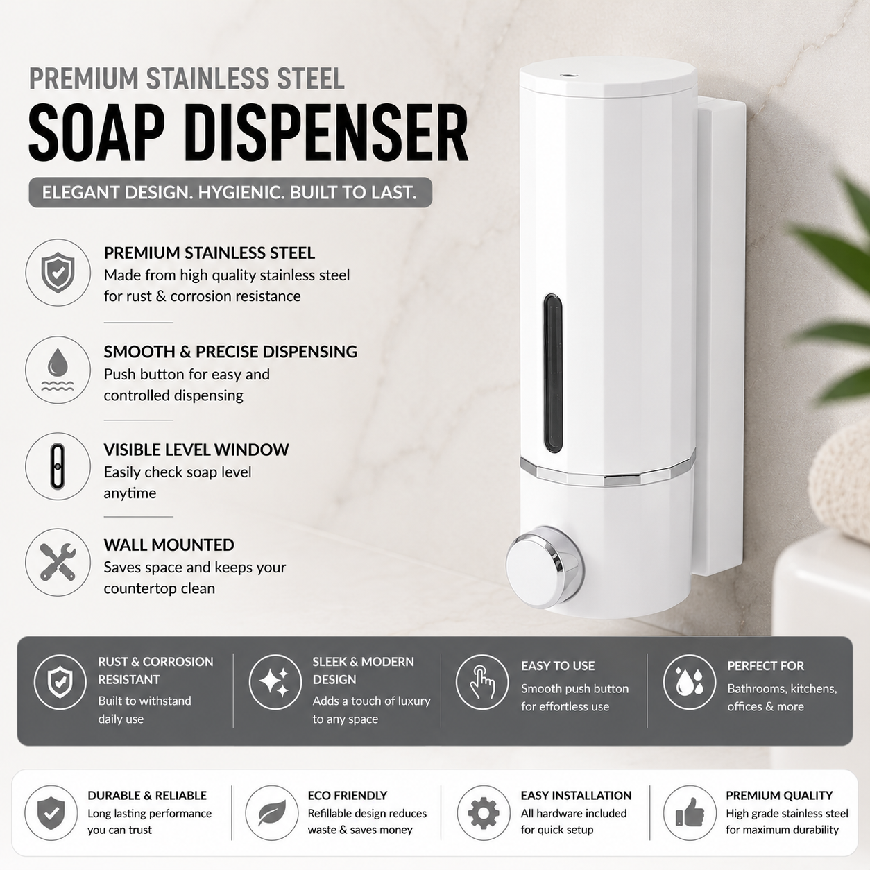 Wall-Mounted Soap Dispenser