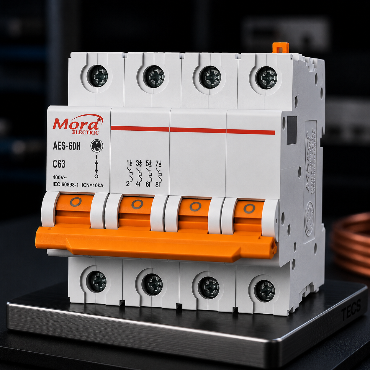 Mora 4P 63A AC MCB Circuit Breaker 230/400V
