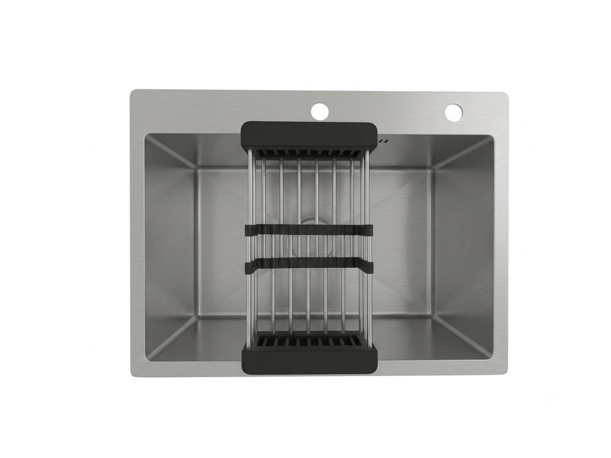 Single Basin Sink With Basket