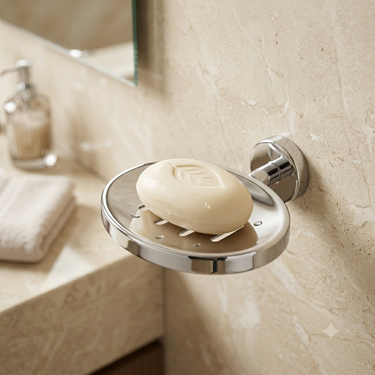 CHROME SILVER SOAP DISH
