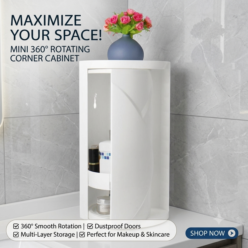 MINI 360° ROTATING CORNER CABINET
