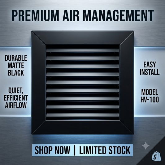 Matte Black Steel Exhaust Vent