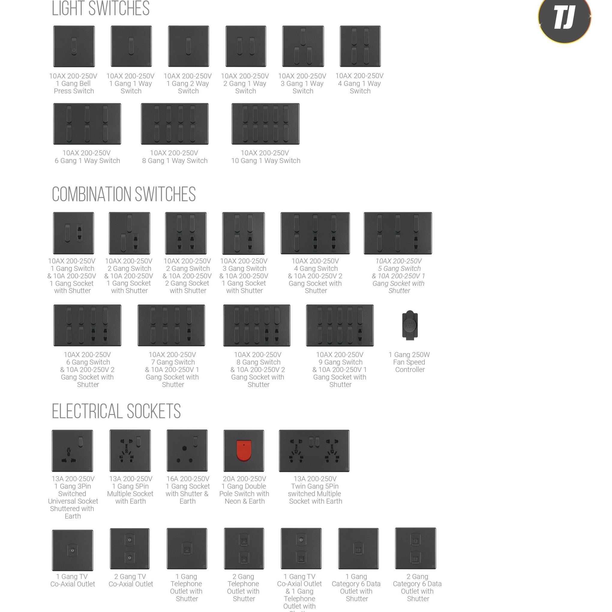 TJ SWITCHES- ALLURE SERIES