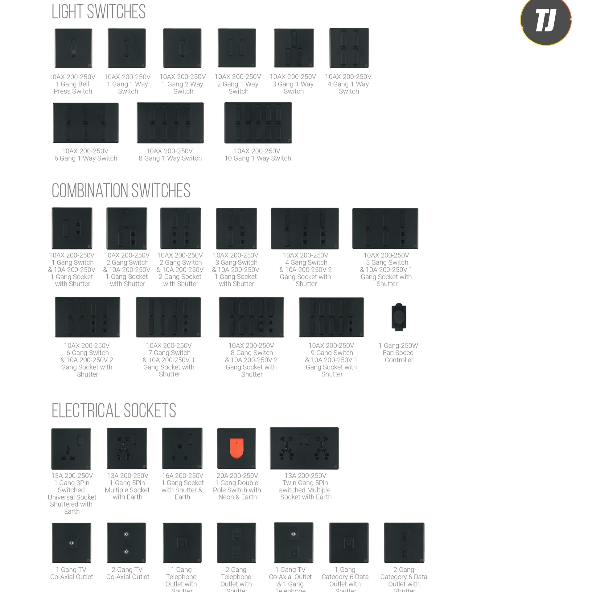TJ SWITCHES- ALLURE SERIES