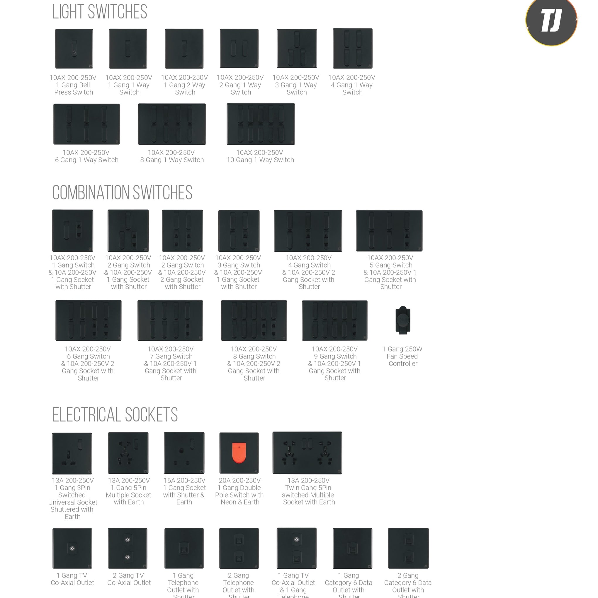 TJ SWITCHES- ALLURE SERIES
