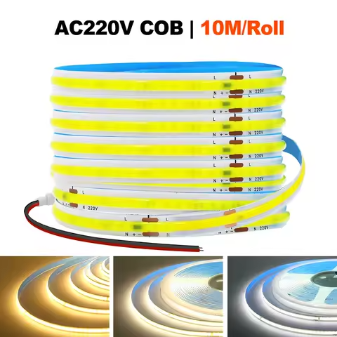 10-Meter AC 220V COB Strip Light