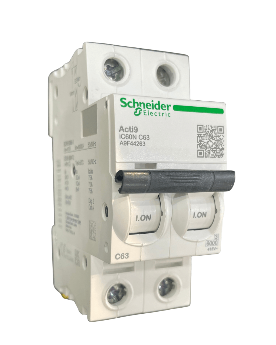 Breaker 2P 63A Schneider (Acti9 iC60N 2P 63A C Miniature Circuit breaker) - Hijazi Electric and Sanitary