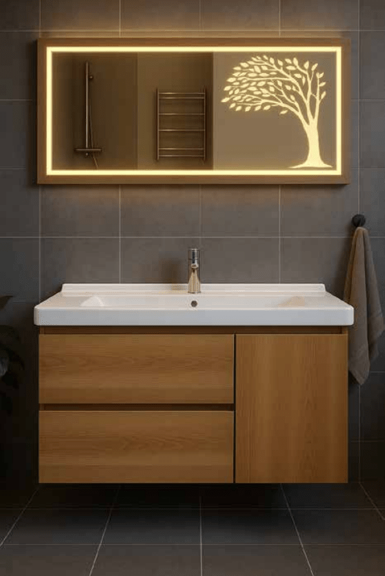 Rankoli LED Tree Mirror Vanity Set RAN-L-01 - Hijazi Electric and Sanitary
