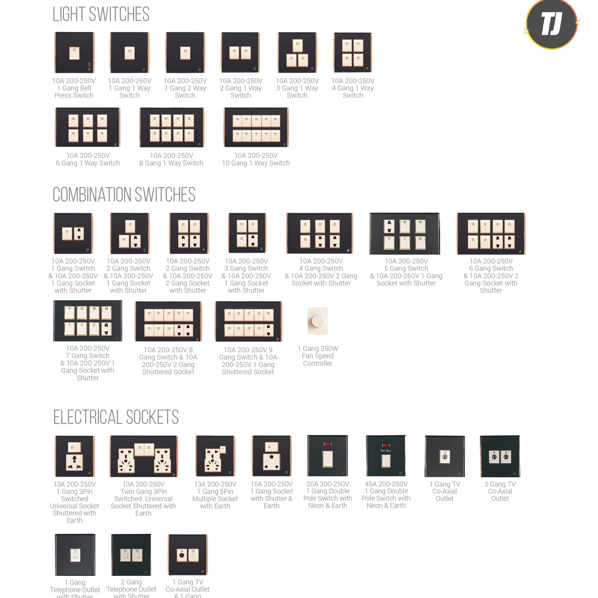 TJ SWITCHES- BELL SERIES