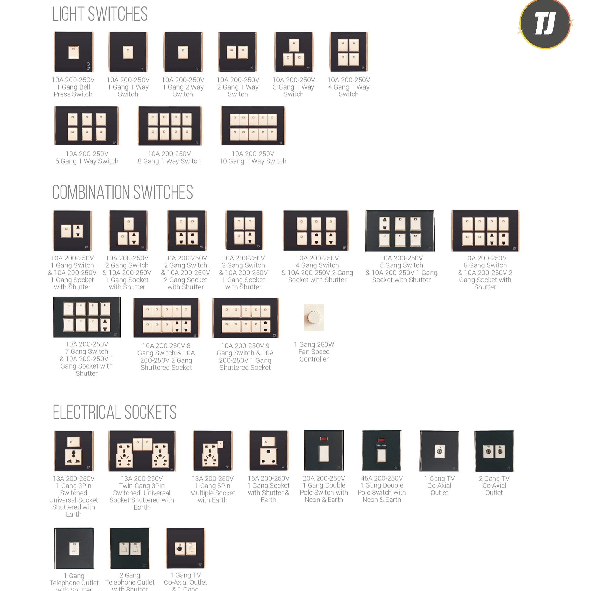TJ SWITCHES- BELL SERIES