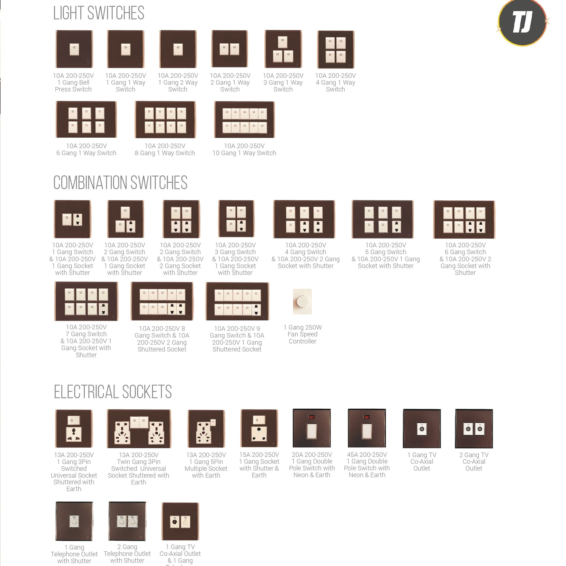 TJ SWITCHES- BELL SERIES