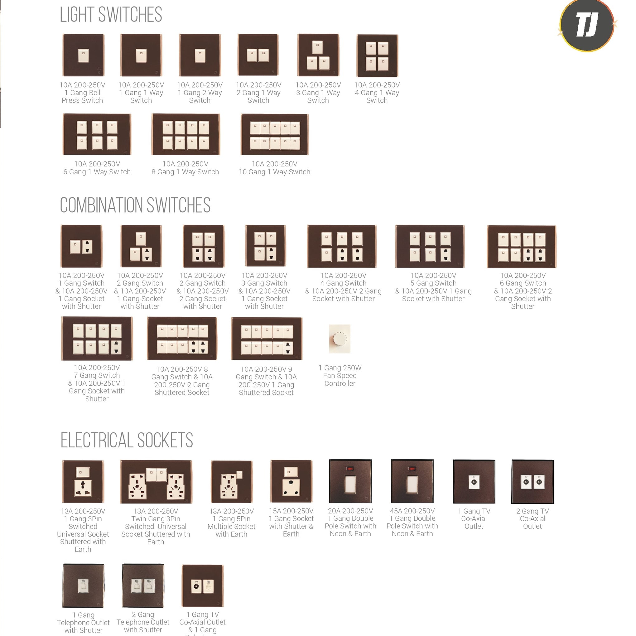 TJ SWITCHES- BELL SERIES