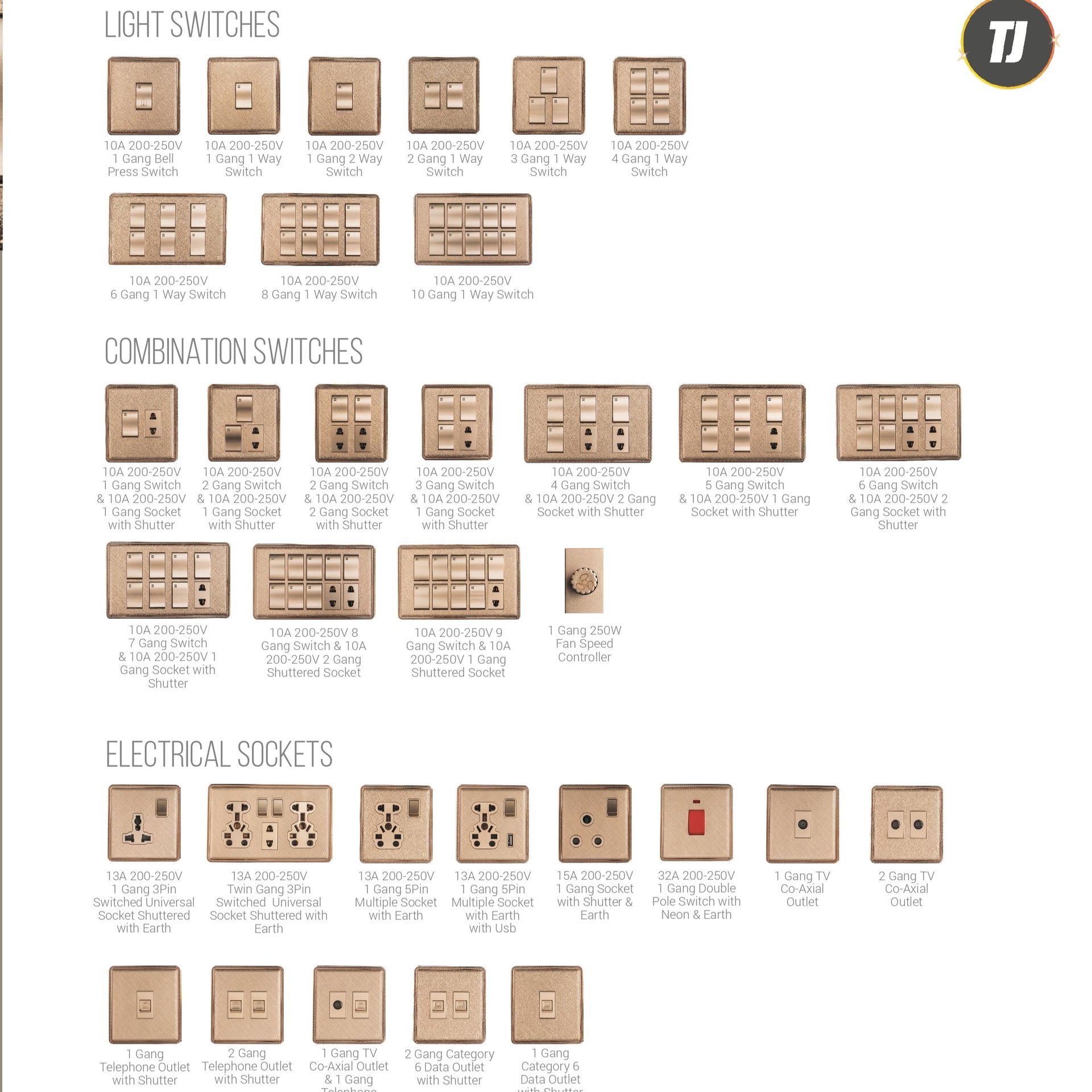 TJ SWITCHES- J4 PLUS SERIES