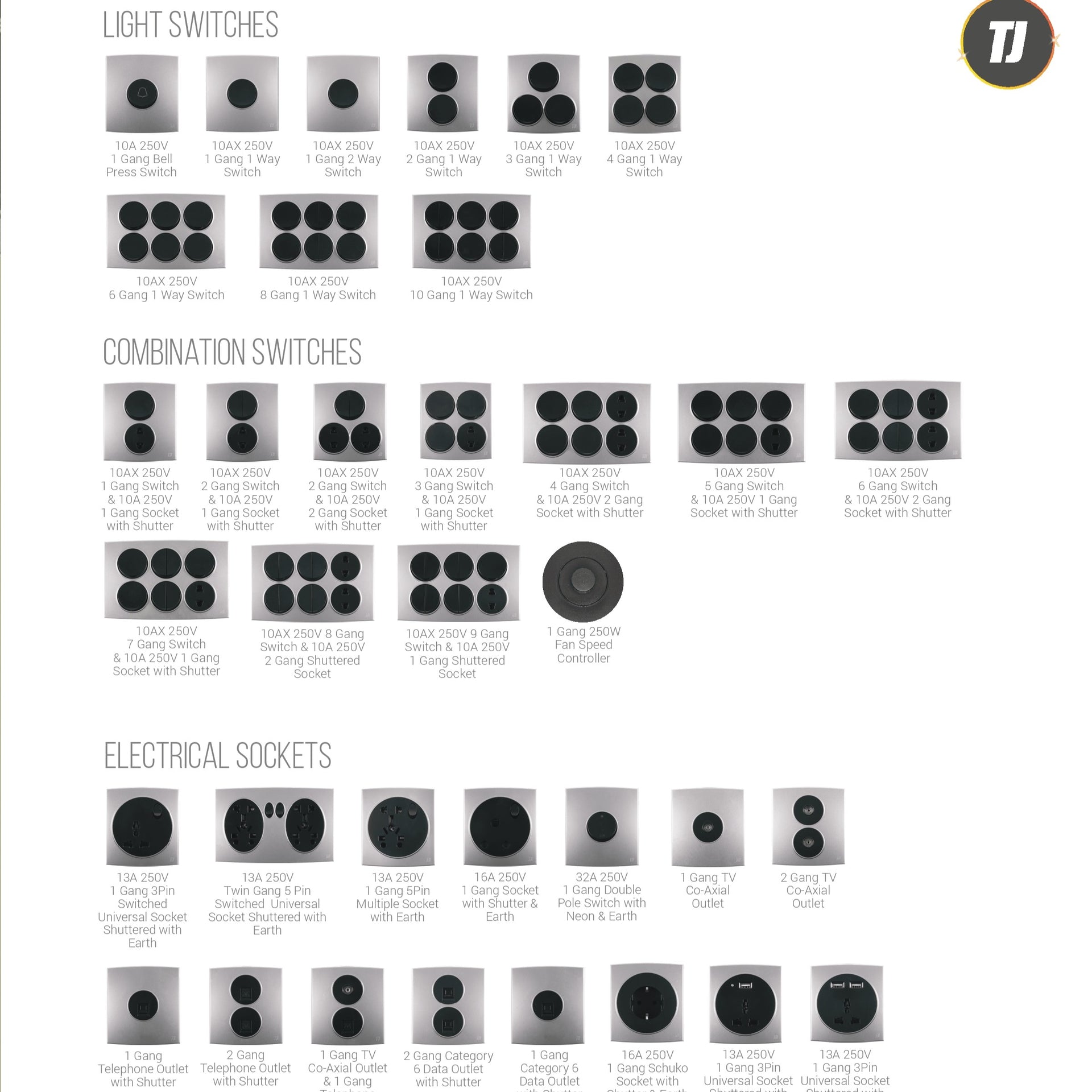 TJ SWITCHES- TUX SERIES