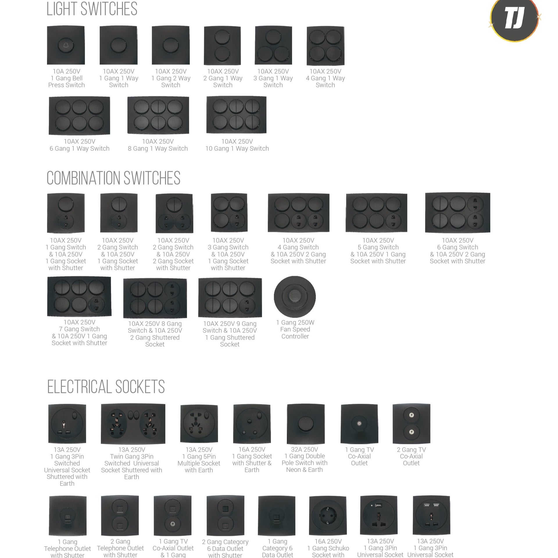 TJ SWITCHES- TUX SERIES