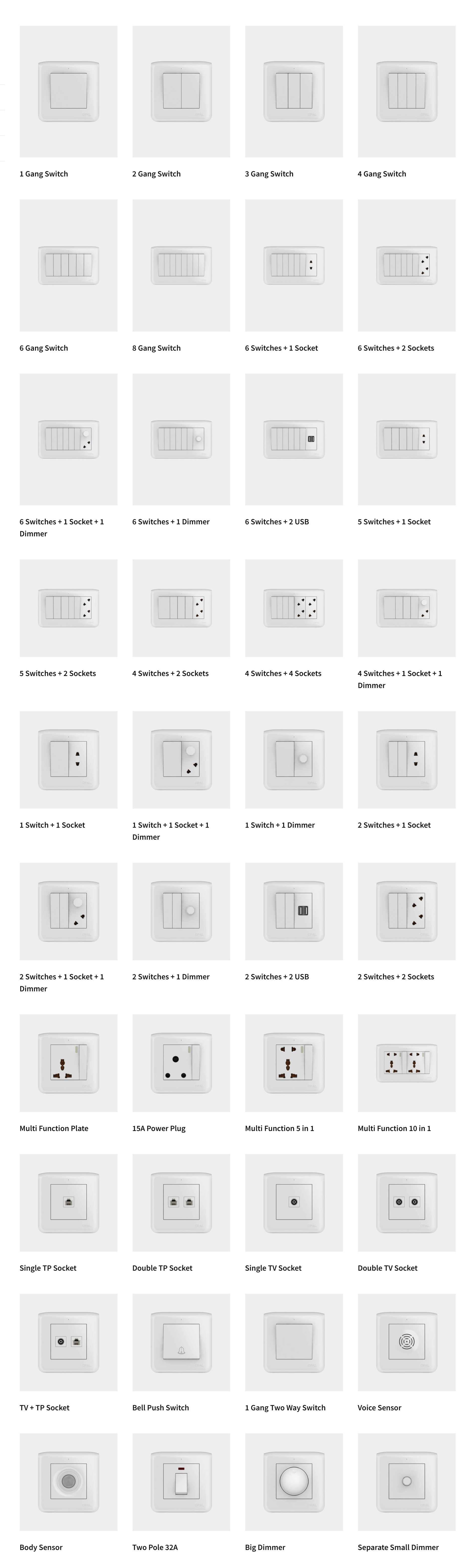 OPAL SWITCHES- 333 SERIES