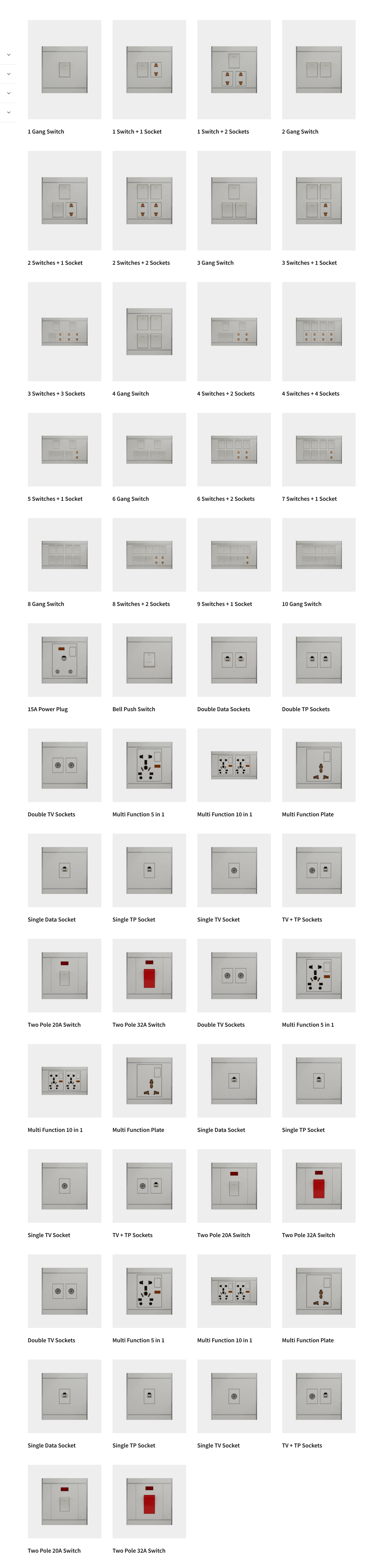OPAL SWITCHES- LUXURY SERIES
