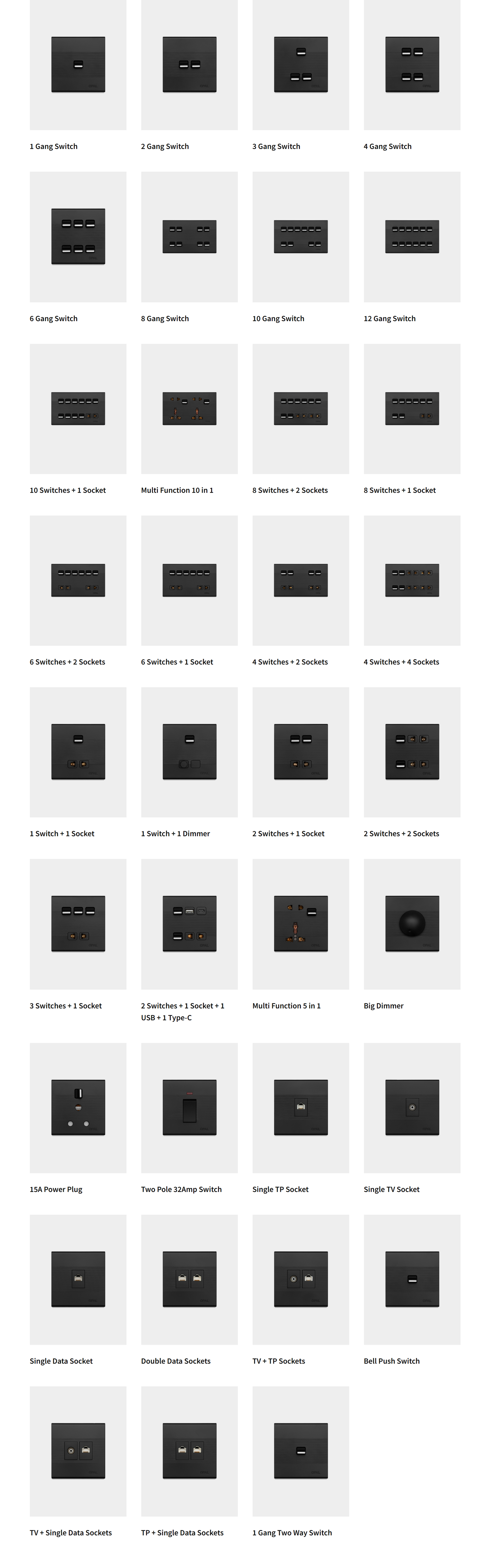 OPAL SWITCHES- PRIDE BLACK