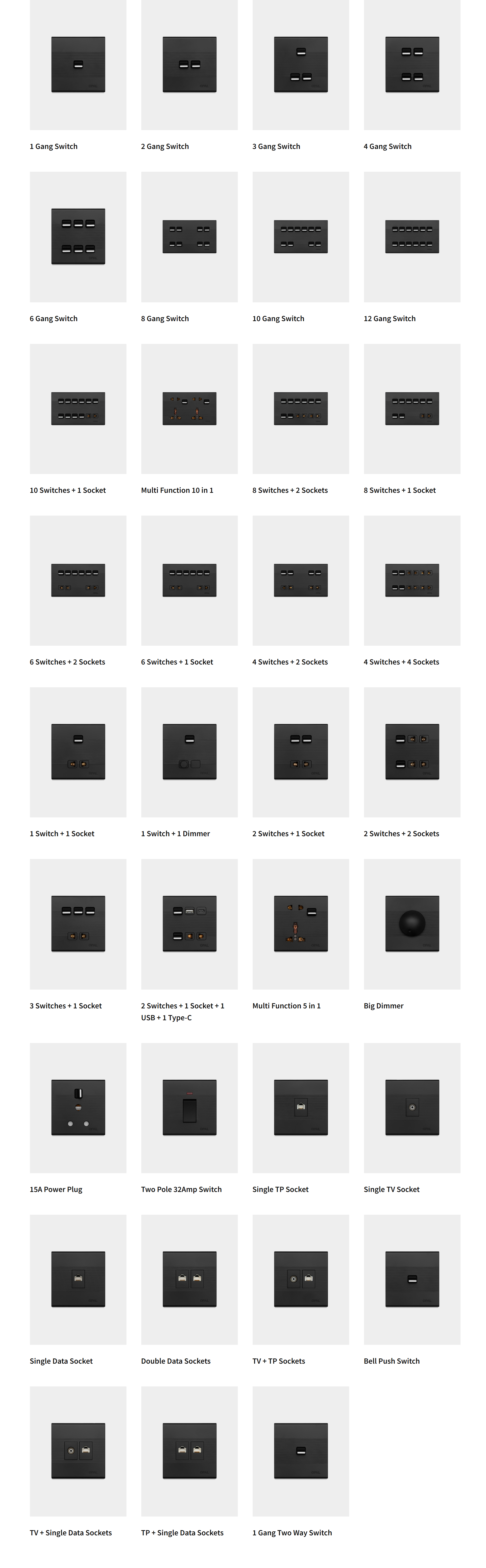 OPAL SWITCHES- PRIDE BLACK