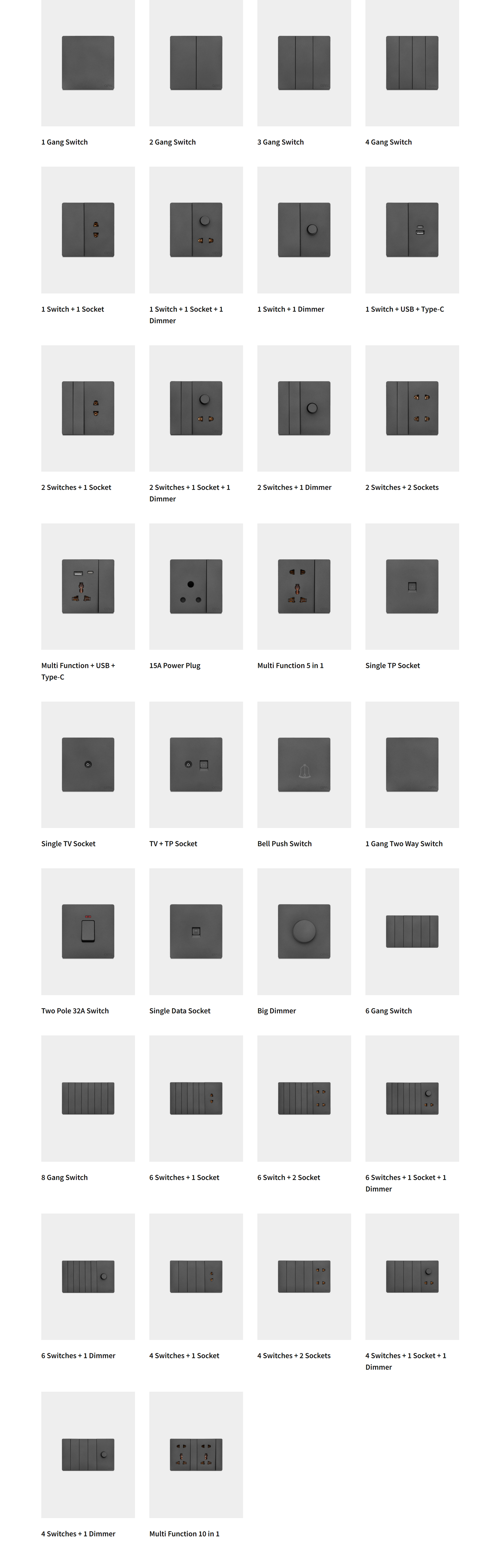 OPAL SWITCHES- PRIUM G-SERIES