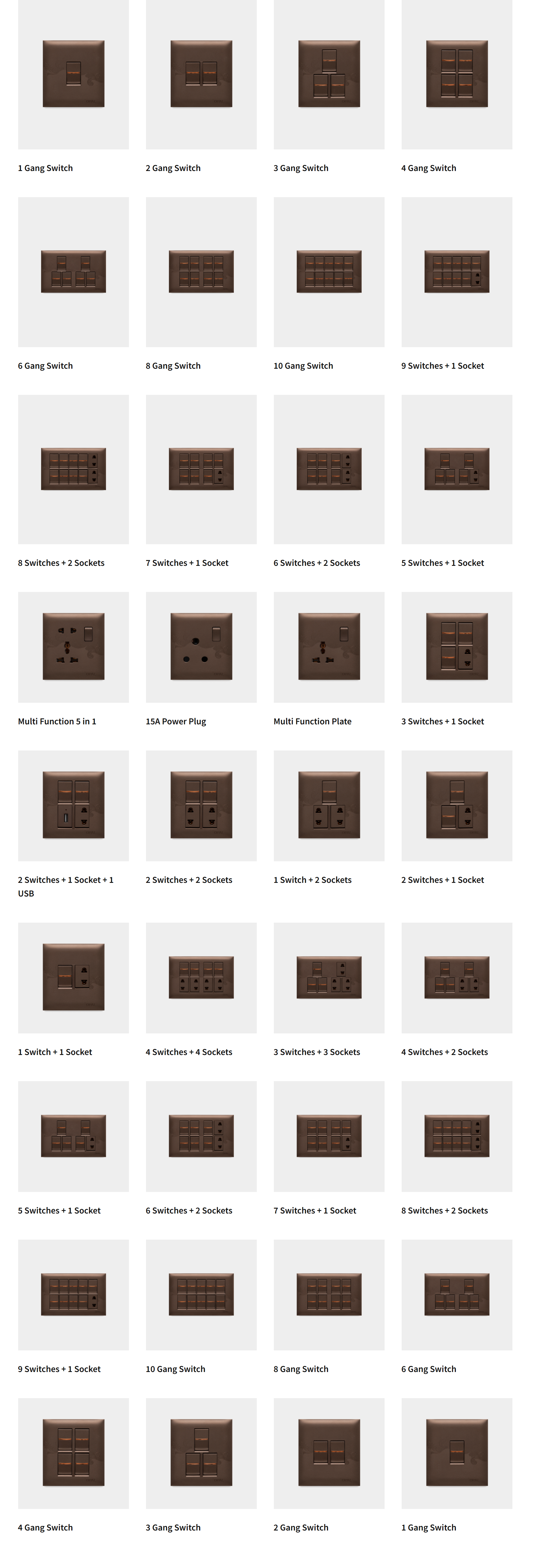 OPAL SWITCHES- ROSE B-SERIES