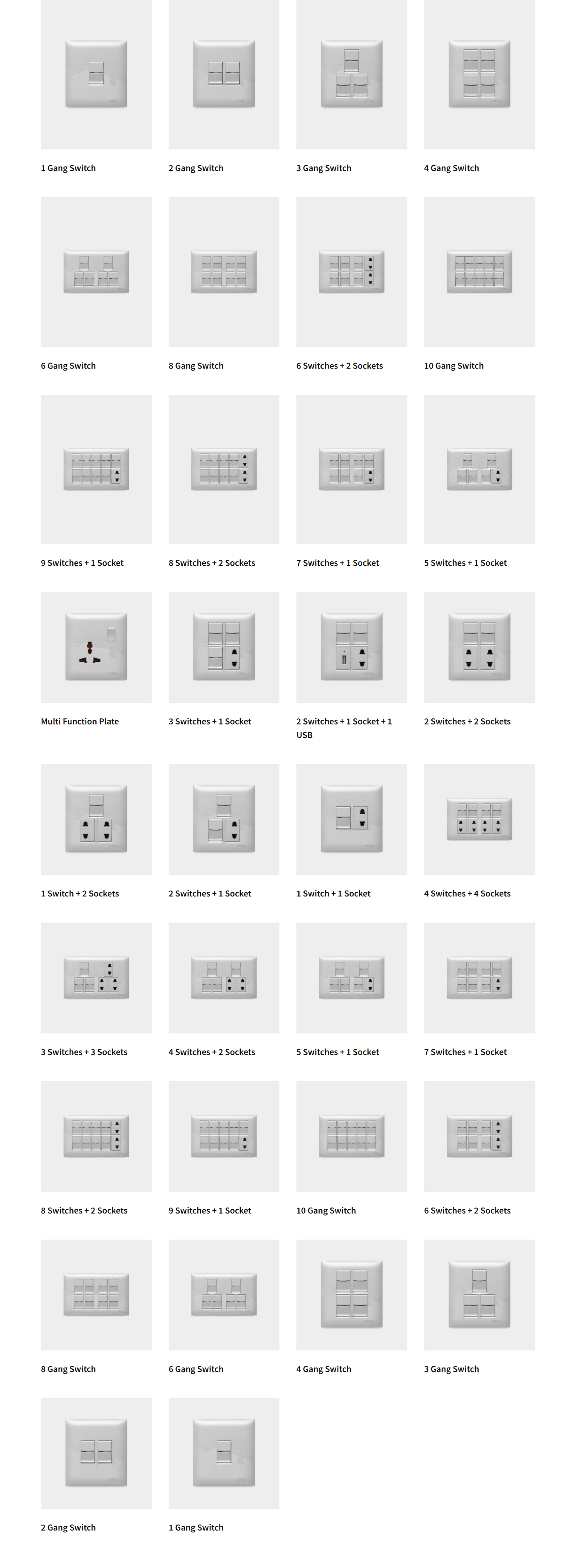 OPAL SWITCHES- ROSE W-SERIES