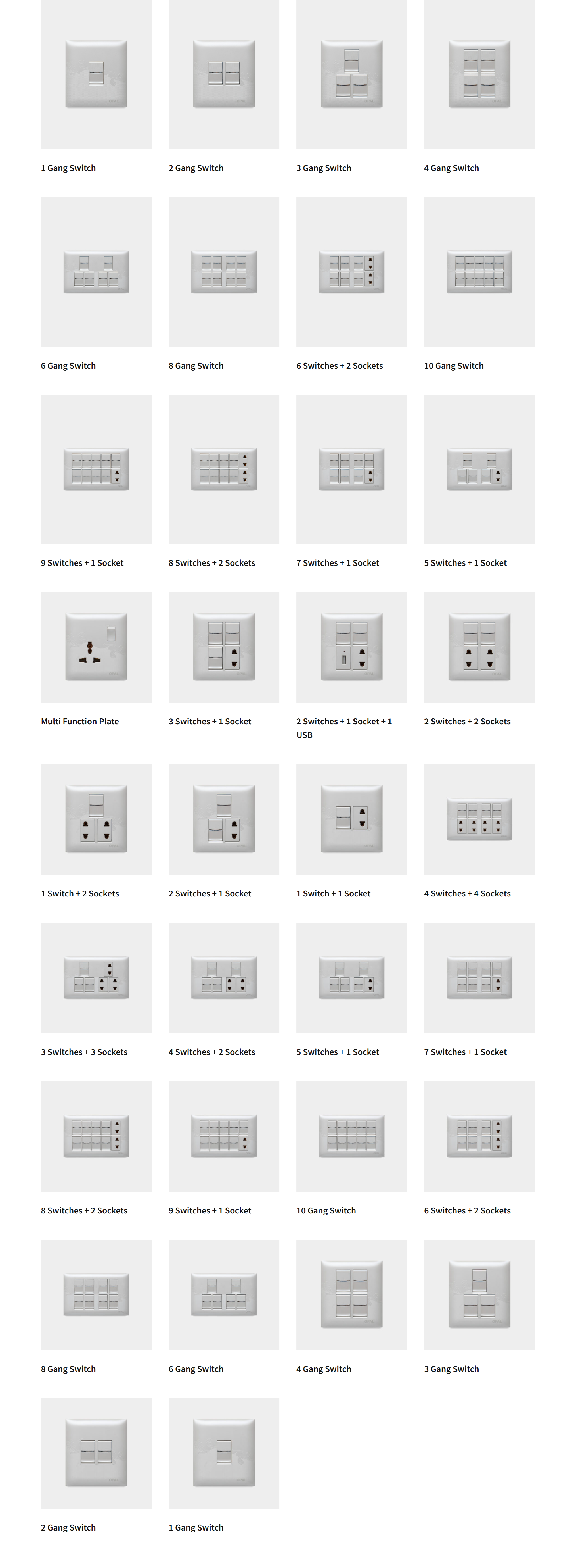 OPAL SWITCHES- ROSE W-SERIES