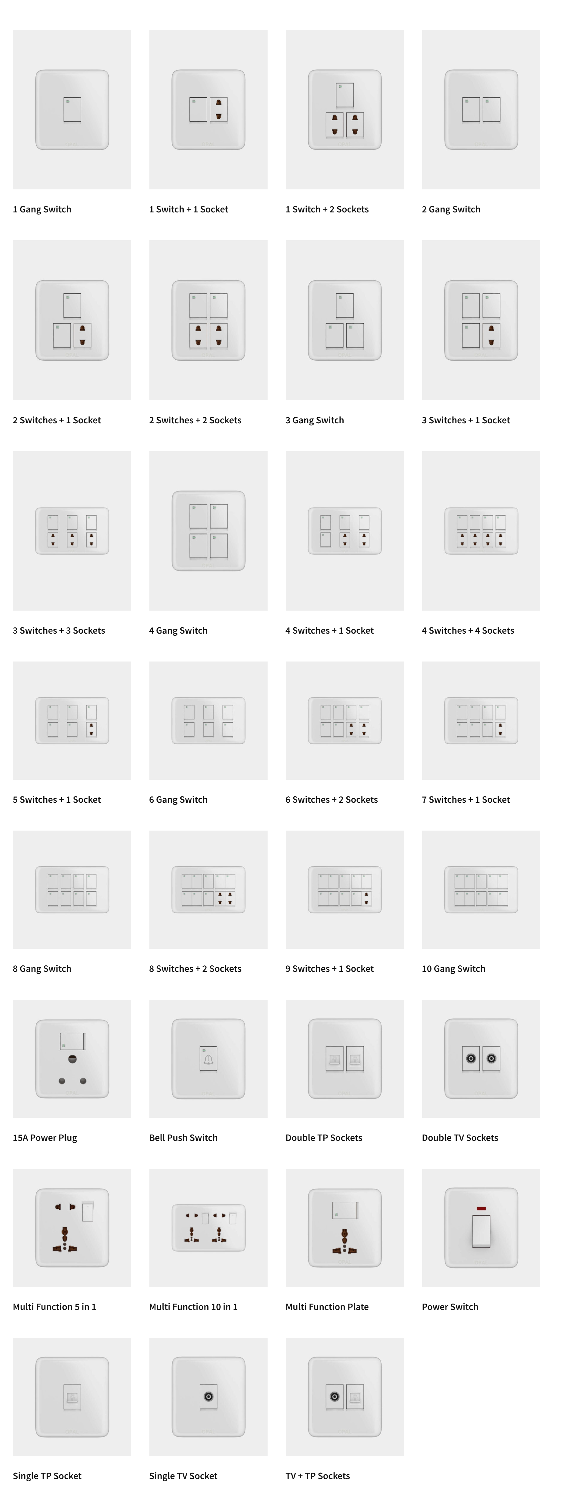 OPAL SWITCHES- ROYAL SERIES